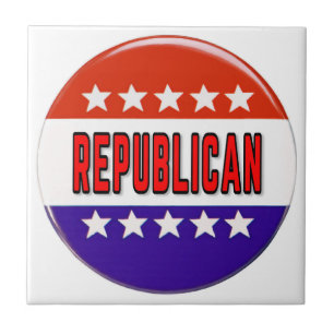 Republikanischer Button Fliese