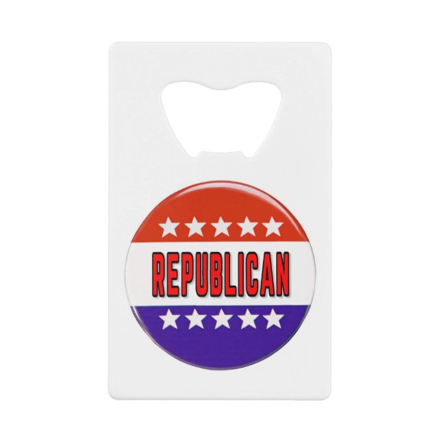 Republikanischer Button Geldbeutel Flaschenöffner (Vorderseite)