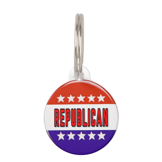 Republikanischer Button Haustiermarke (Vorderseite)