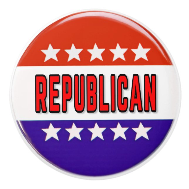 Republikanischer Button Keramikknauf (Vorderseite)
