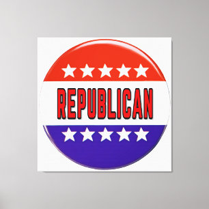 Republikanischer Button Leinwanddruck