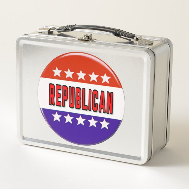 Republikanischer Button Metall Brotdose (Vorderseite)