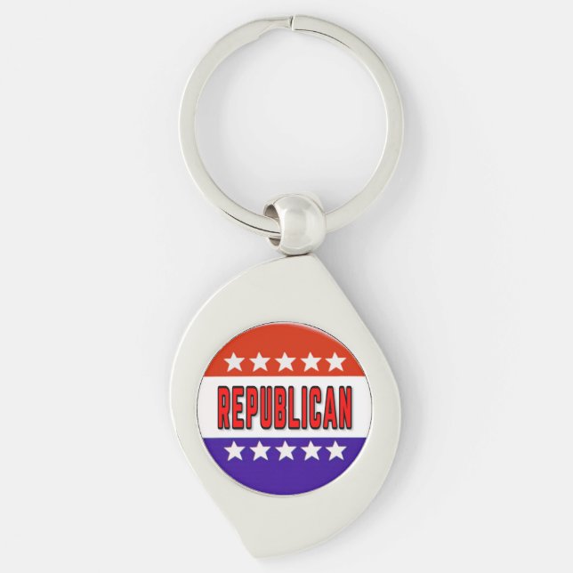 Republikanischer Button Schlüsselanhänger (Vorderseite)