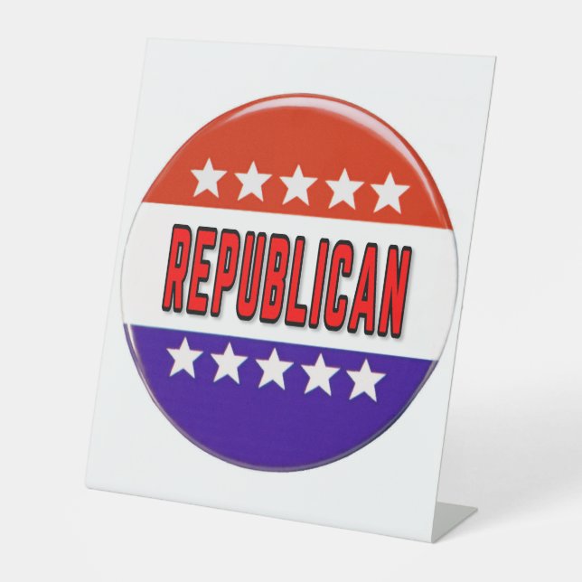 Republikanischer Button Sockelschild (Vorderseite)
