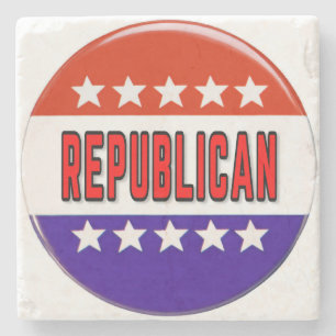 Republikanischer Button Steinuntersetzer