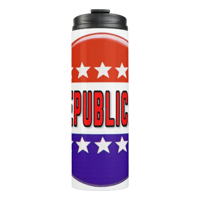 Republikanischer Button Thermosbecher (Vorderseite)