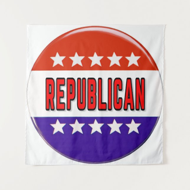 Republikanischer Button Wandteppich (Vorderseite)