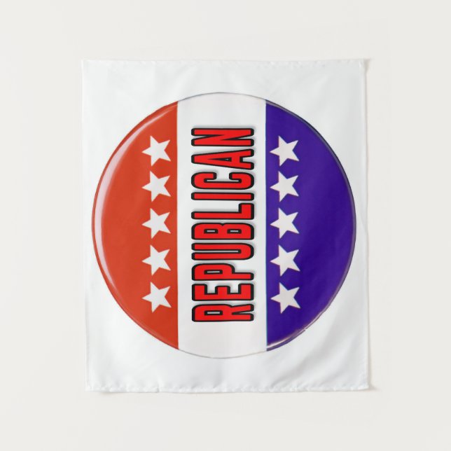 Republikanischer Button Wandteppich (Vorderseite)