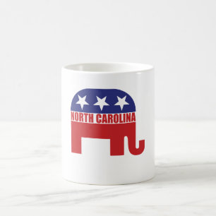 Republikanischer Elefant aus North Carolina Kaffeetasse