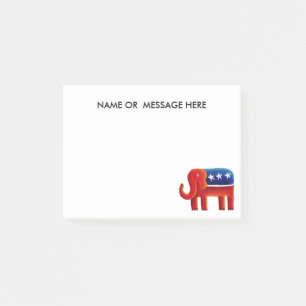 Republikanischer Elefant Benutzerdefinierter Name  Post-it Klebezettel