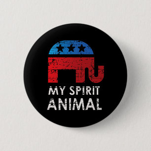 Republikanischer Elefant Button