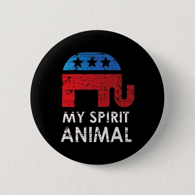 Republikanischer Elefant  Button (Vorderseite)