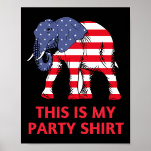 Republikanischer Elefant Das ist meine Partei Poster