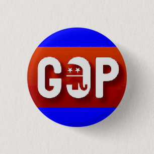 Republikanischer Elefant der Geborenen Republik Am Button