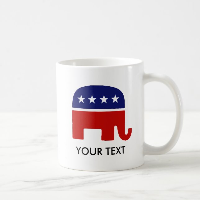 Republikanischer Elefant des Elefant-/GOP Kaffeetasse (Rechts)