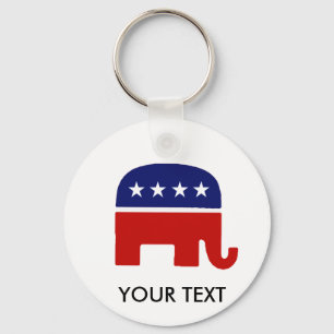 Republikanischer Elefant des Elefant-/GOP Schlüsselanhänger