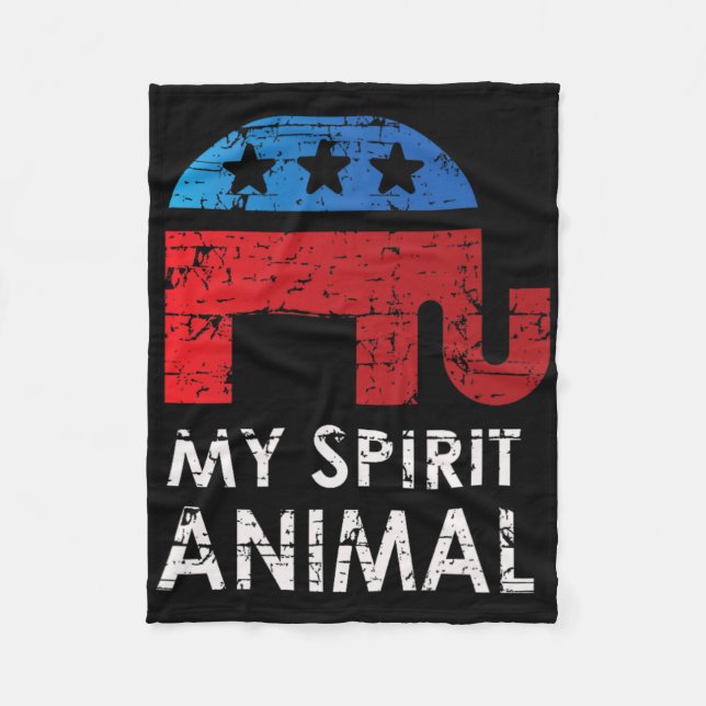 Republikanischer Elefant  Fleecedecke (Vorderseite)