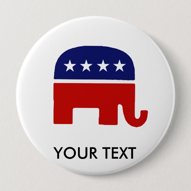 Republikanischer Elefant/GOP-Elefant Button (Vorderseite)