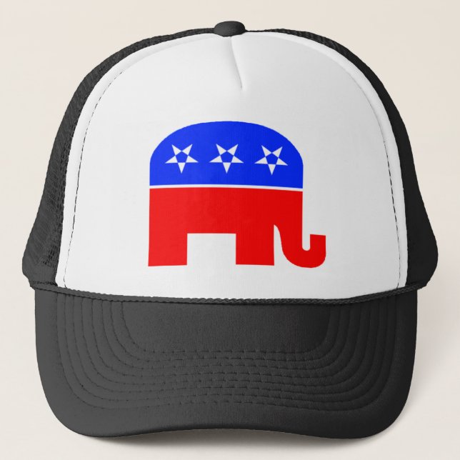 Republikanischer Elefant-Hut Truckerkappe (Vorderseite)