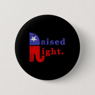 Republikanischer Elefant im Retro-Stil großgezogen Button