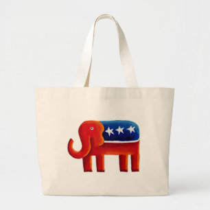 Republikanischer Elefant Jumbo Stoffbeutel