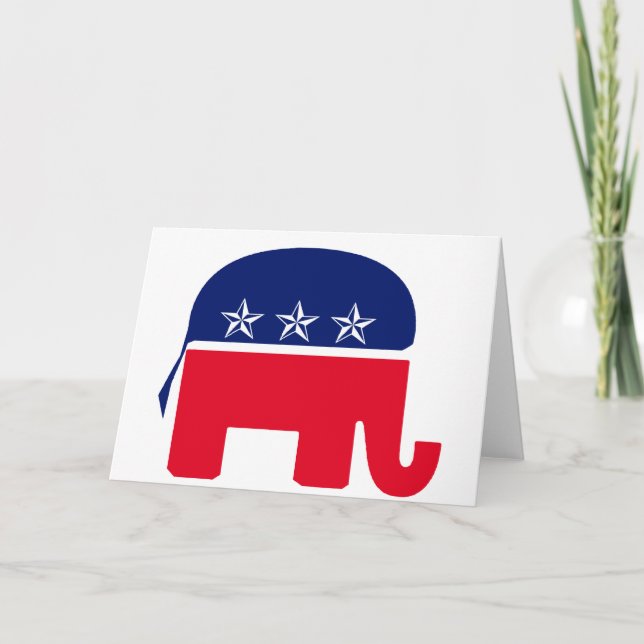 Republikanischer Elefant Karte (Vorderseite)