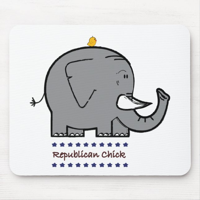 Republikanischer Küken-Mousepad Mousepad (Vorne)