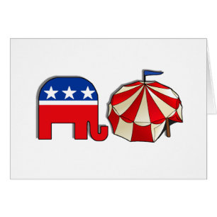 Republikanischer Zirkus Elephant und Zelt