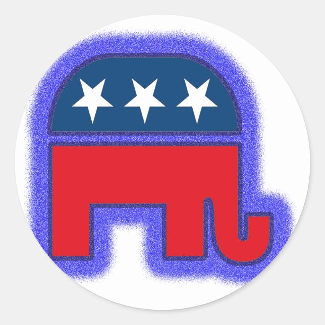 republikanisches Logo.tif Runder Aufkleber (Vorderseite)