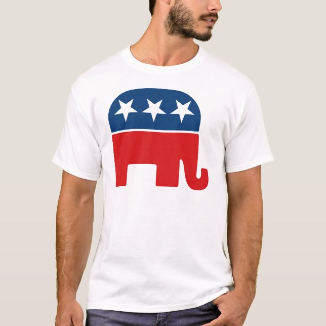 republikanisches Party-Logo - GOP-Elefant T-Shirt (Vorderseite)