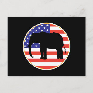 republikanisches Symbol Elefantendesign Postkarte