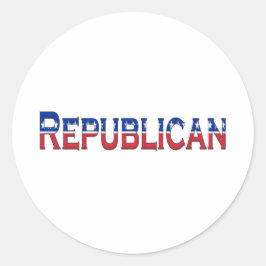 republikanisches US Flagge-Logo Runder Aufkleber