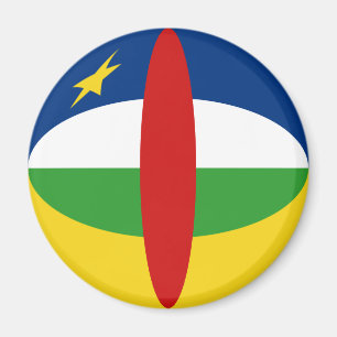 République centrafricaine Fisheye Drapeau Aimant