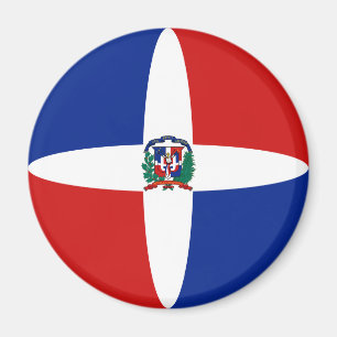 République Dominicaine Aimant Drapeau de Fisheye
