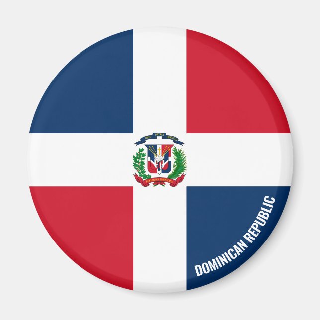 République Dominicaine Drapeau de charme Magnet pa (Devant)
