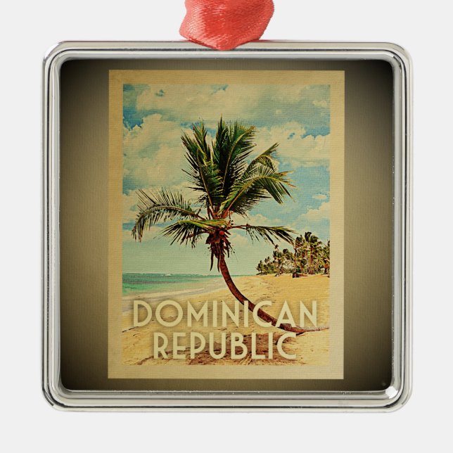 République Dominicaine Ornement Vintage voyage (Devant)