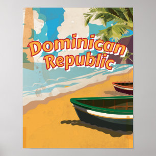 République Dominicaine Vacances Vintages Poster