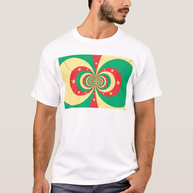 République du Cameroun Fünf-Sterne-Design T-Shirt (Vorderseite)