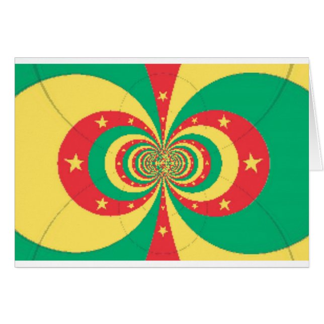 République du Cameroun mit fünf Spitzen-Sternen (Vorderseite (Horizontal))