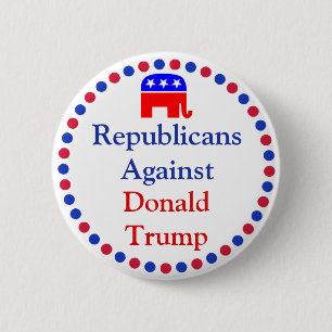 Repulicans gegen Donald- Trumpknopf Button