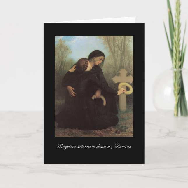 Requiem - katholische Beileids-Karte - Bouguereau Karte (Vorderseite)