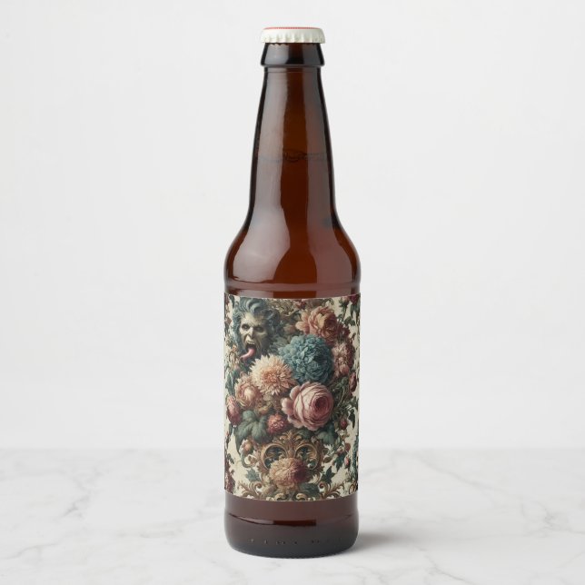 Requiem Rhapsody - Gothic Floral Pillow Bierflaschenetikett (Vorderseite)