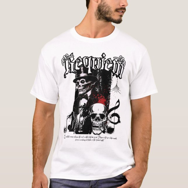 Requiem Skull Gentleman Artwork T-Shirt (Vorderseite)