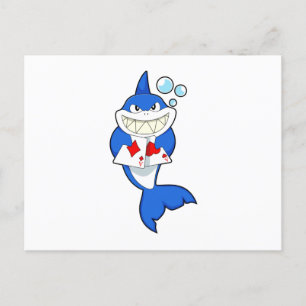 Requin au Poker avec cartes de Poker