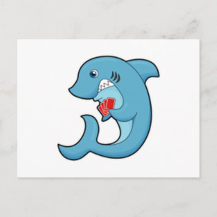Requin au Poker avec cartes de Poker