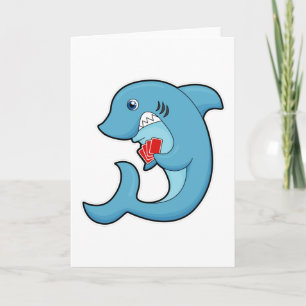 Requin au Poker avec cartes de Poker