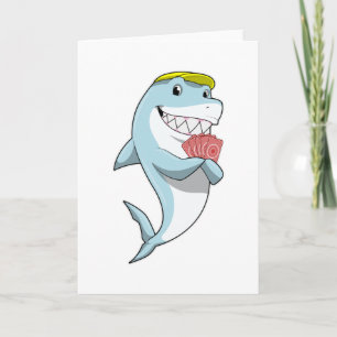 Requin au Poker avec cartes de Poker