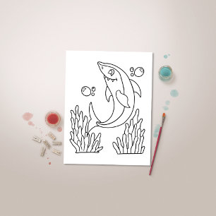 Requin Color Me   Cartes d'activités pour enfants