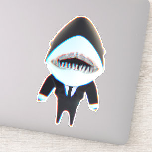 Requin dans tux classe autocollant mignon