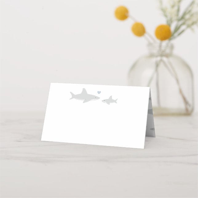 Requins mignons et océan | Cartes Baby shower (Devant)